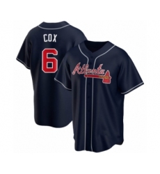 Youth Bobby Cox #6 Atlanta Braves Navy Replica Alternate Jersey