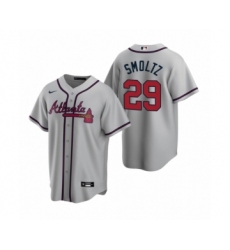 Men's Atlanta Braves #29 John Smoltz Nike Gray 2020 Replica Road Jersey