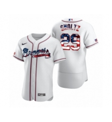 Men's John Smoltz #29 Atlanta Braves White 2020 Stars & Stripes 4th of July Jersey