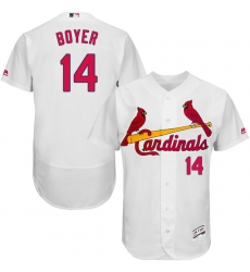 Men's Majestic St. Louis Cardinals #14 Ken Boyer White Home Flex Base Authentic Collection MLB Jersey
