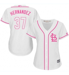 Women's Majestic St. Louis Cardinals #37 Keith Hernandez Authentic White Fashion Cool Base MLB Jersey