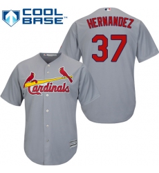 Youth Majestic St. Louis Cardinals #37 Keith Hernandez Authentic Grey Road Cool Base MLB Jersey