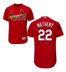 Men's Majestic St. Louis Cardinals #22 Mike Matheny Red Alternate Flex Base Authentic Collection MLB Jersey