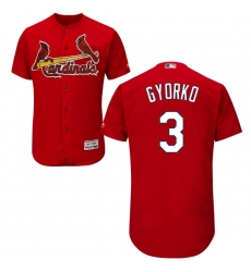 Men's Majestic St. Louis Cardinals #3 Jedd Gyorko Red Alternate Flex Base Authentic Collection MLB Jersey