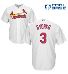 Youth Majestic St. Louis Cardinals #3 Jedd Gyorko Replica White Home Cool Base MLB Jersey