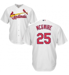 Men's Majestic St. Louis Cardinals #25 Mark McGwire Replica White Home Cool Base MLB Jersey