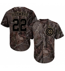 Youth Majestic Chicago Cubs #22 Jason Heyward Authentic Camo Realtree Collection Flex Base MLB Jersey