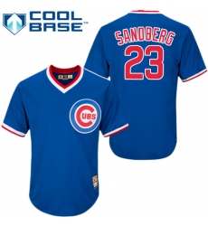 Men's Majestic Chicago Cubs #23 Ryne Sandberg Authentic Royal Blue Cooperstown MLB Jersey