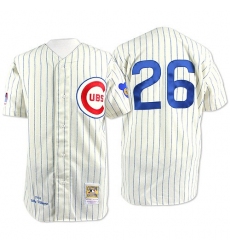 Men's Mitchell and Ness Chicago Cubs #26 Billy Williams Authentic White Throwback MLB Jersey