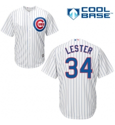 Youth Majestic Chicago Cubs #34 Jon Lester Authentic White Home Cool Base MLB Jersey