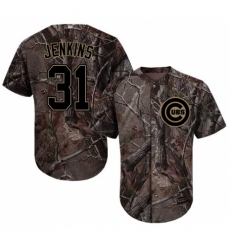 Men's Majestic Chicago Cubs #31 Fergie Jenkins Authentic Camo Realtree Collection Flex Base MLB Jersey