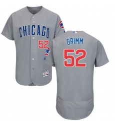 Men's Majestic Chicago Cubs #52 Justin Grimm Grey Road Flex Base Authentic Collection MLB Jersey