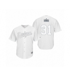 Men's Los Angeles Dodgers #31 Joc Pederson White 2019 Players Weekend Replica Jersey