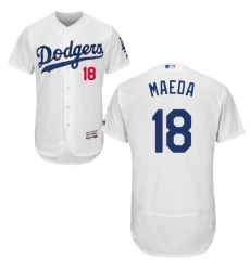 Men's Majestic Los Angeles Dodgers #18 Kenta Maeda White Flexbase Authentic Collection MLB Jersey