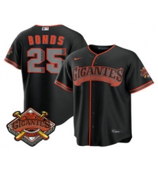 Men's San Francisco Giants #25 Barry Bonds Black 2026 Alternate Stadium Stitched Jersey