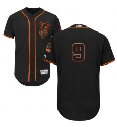 Men's Majestic San Francisco Giants #9 Brandon Belt Black Alternate Flex Base Authentic Collection MLB Jersey