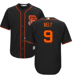 Youth Majestic San Francisco Giants #9 Brandon Belt Replica Black Alternate Cool Base MLB Jersey