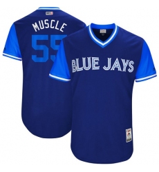 Men's Majestic Toronto Blue Jays #55 Russell Martin 