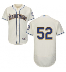 Men's Majestic Seattle Mariners #52 Carlos Ruiz Cream Flexbase Authentic Collection MLB Jersey