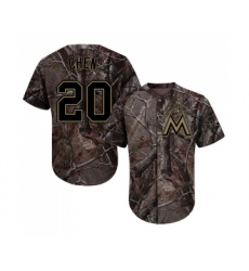 Youth Miami Marlins #20 Wei-Yin Chen Authentic Camo Realtree Collection Flex Base Baseball Jersey