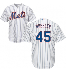 Youth Majestic New York Mets #45 Zack Wheeler Authentic White Home Cool Base MLB Jersey