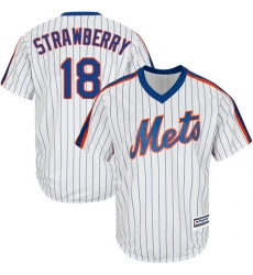 Men's Majestic New York Mets #18 Darryl Strawberry Replica White Alternate Cool Base MLB Jersey