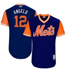 Men's Majestic New York Mets #12 Juan Lagares 