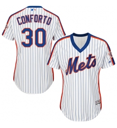 Women's Majestic New York Mets #30 Michael Conforto Authentic White Alternate Cool Base MLB Jersey