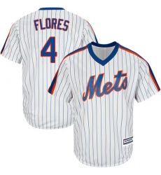 Youth Majestic New York Mets #4 Wilmer Flores Replica White Alternate Cool Base MLB Jersey