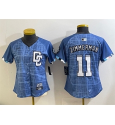 Youth Washington Nationals #11 Ryan Zimmerman Blue 2025 City Connect Limited Stitched Baseball Jersey