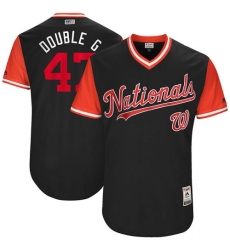 Men's Majestic Washington Nationals #47 Gio Gonzalez 