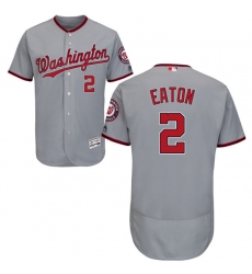 Men's Majestic Washington Nationals #2 Adam Eaton Grey Flexbase Authentic Collection MLB Jersey
