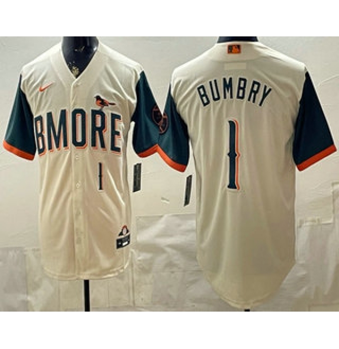 Men's Baltimore Orioles #1 Al Bumbry Cream 2026 City Connect Stadium Jersey