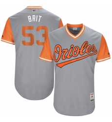 Men's Majestic Baltimore Orioles #53 Zach Britton 
