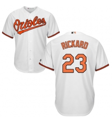 Youth Majestic Baltimore Orioles #23 Joey Rickard Authentic White Home Cool Base MLB Jersey