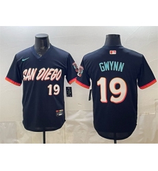 Men's San Diego Padres #19 Tony Gwynn Obsidian 2026 City Connect Stadium Stitched Baseball Jersey