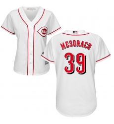 Women's Majestic Cincinnati Reds #39 Devin Mesoraco Authentic White Home Cool Base MLB Jersey