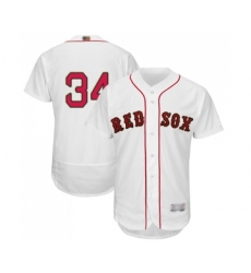 Men's Boston Red Sox #34 David Ortiz White 2019 Gold Program Flex Base Authentic Collection Baseball Jersey