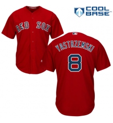 Youth Majestic Boston Red Sox #8 Carl Yastrzemski Authentic Red Alternate Home Cool Base MLB Jersey