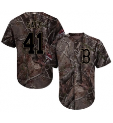 Men's Majestic Boston Red Sox #41 Chris Sale Authentic Camo Realtree Collection Flex Base 2018 World Series Champions MLB Jersey