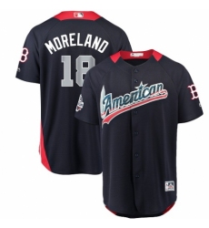 Youth Majestic Boston Red Sox #18 Mitch Moreland Game Navy Blue American League 2018 MLB All-Star MLB Jersey