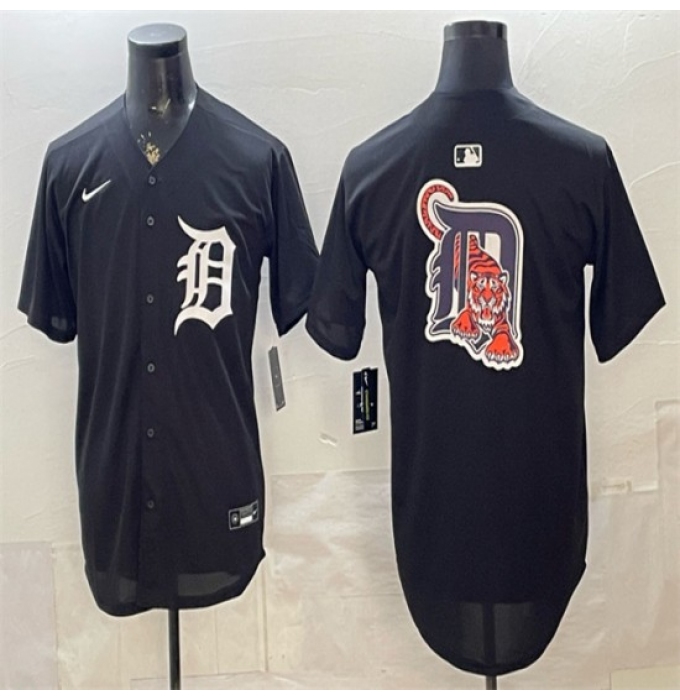 Men's Detroit Tigers Team Big Logo Limited Stitched Baseball Jersey