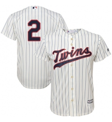 Youth Majestic Minnesota Twins #2 Brian Dozier Replica Cream Alternate Cool Base MLB Jersey
