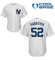 Youth Majestic New York Yankees #52 C.C. Sabathia Authentic White Home MLB Jersey