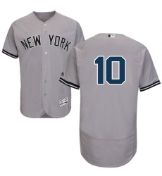 Men's Majestic New York Yankees #10 Phil Rizzuto Grey Road Flex Base Authentic Collection MLB Jersey