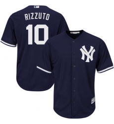 Youth Majestic New York Yankees #10 Phil Rizzuto Authentic Navy Blue Alternate MLB Jersey
