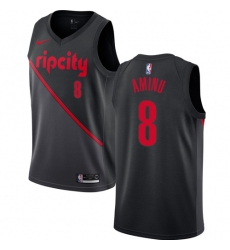 Youth Nike Portland Trail Blazers #8 Al-Farouq Aminu Swingman Black NBA Jersey - 2018 19 City Edition