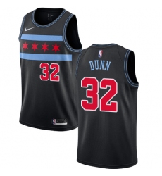 Women's Nike Chicago Bulls #32 Kris Dunn Swingman Black NBA Jersey - City Edition