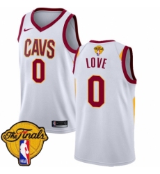 Men's Nike Cleveland Cavaliers #0 Kevin Love Swingman White 2018 NBA Finals Bound NBA Jersey - Association Edition