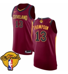 Youth Nike Cleveland Cavaliers #13 Tristan Thompson Authentic Maroon 2018 NBA Finals Bound NBA Jersey - Icon Edition